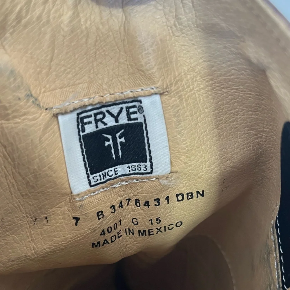 Frye Melissa Brown Leather Tall Riding Boots Size 7B